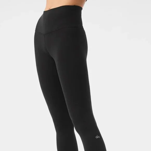 Alo Yoga Black 7/8 High-Waist Airbrush Legging - M - Picture 8 of 8
